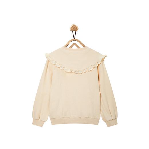 【辛巴娜娜】simbanana童装春秋女童宝洋气花边娃娃领长袖打底百搭纯色卫衣 商品图1