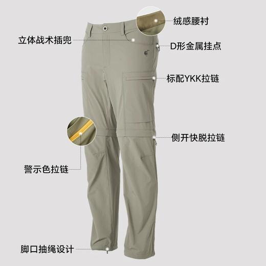 隐者山之道丨25款三夫户外男女探山徒步登山速干裤可拆裤腿 商品图2