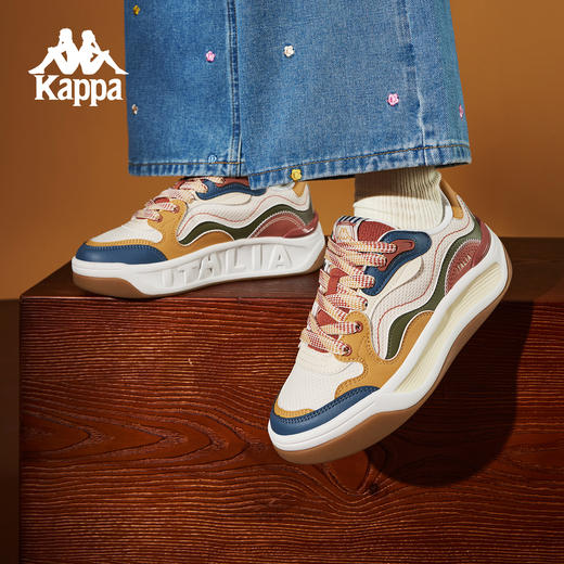 Kappa卡帕背靠背板鞋女款新款夏季情侣男女厚底增高运动休闲鞋子K0FY5CC71 商品图1
