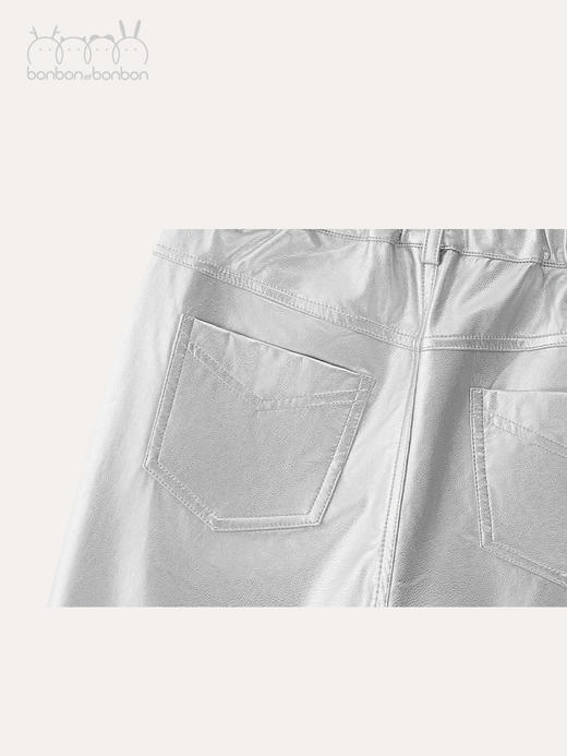 银色时髦阔腿裤 商品图3