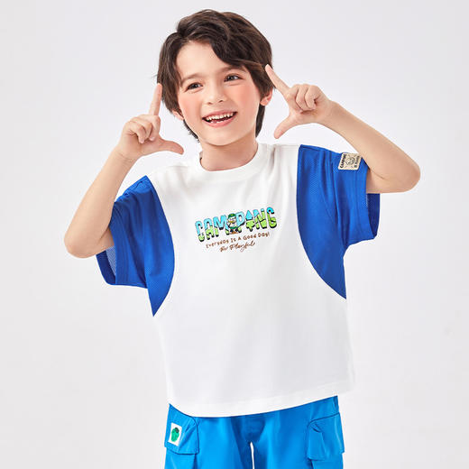 B.DUCK小黄鸭童装夏季男童短袖T恤105-150 BF2501910A 商品图4