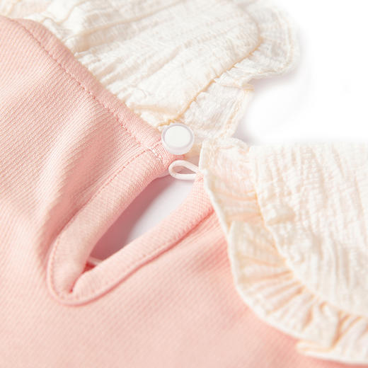 【辛巴娜娜】simbanana商场同款女童卫衣儿童春秋新款小童纯色花边领套头衫 商品图2