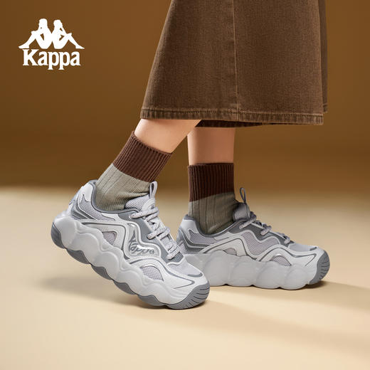 Kappa卡帕背靠背运动鞋女款2025新款夏季老爹鞋情侣厚底面包鞋男K0FY5MC68 商品图2