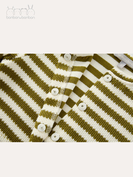 针织条纹开衫 商品图2