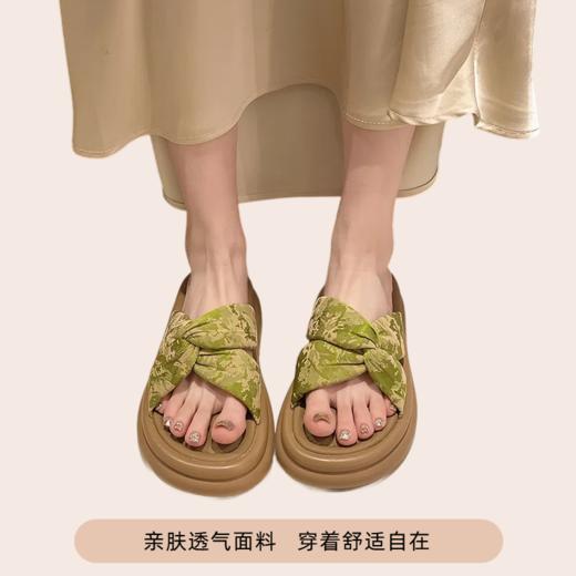风悦如吟  新中式凉拖鞋    4cm增高   百搭舒适   两款3色可选 商品图3