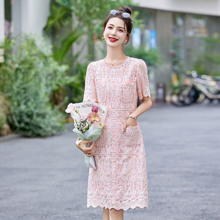 气质蕾丝，镂空连衣裙 &Q6072
