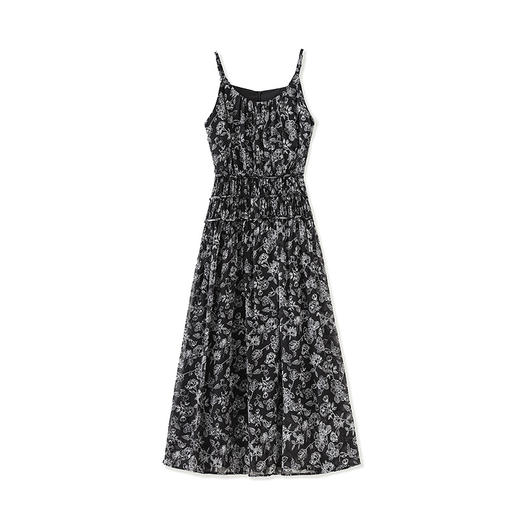 「高货wl」全新升级【铂金会员358/天猫479/差价121】(90920)洛诗琳法式复古轻薄印花连衣裙2025夏季新款雪纺吊带裙女 商品图4