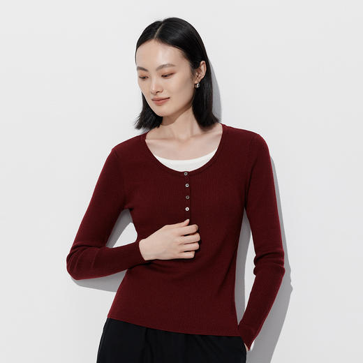 【针织衫】假两件毛针织衫 1P3222520 商品图1