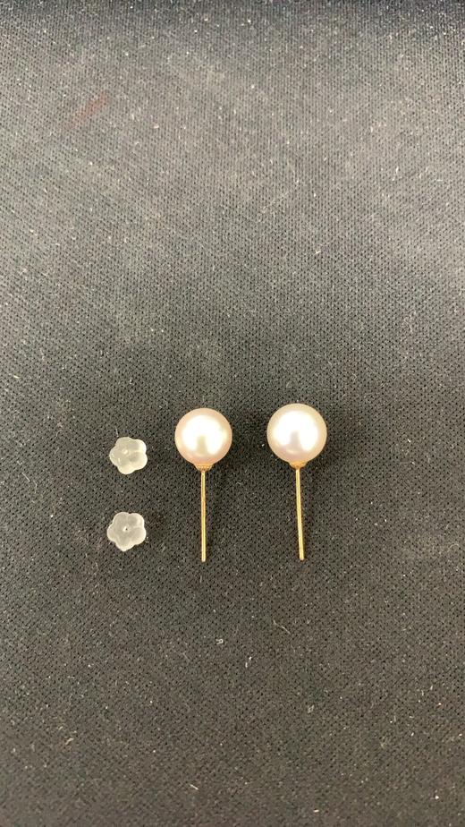 KIPB095477-A0-A0 周六福 18K金耳饰女淡水珍珠耳钉耳针玫瑰金优雅珍珠耳钉 商品图1