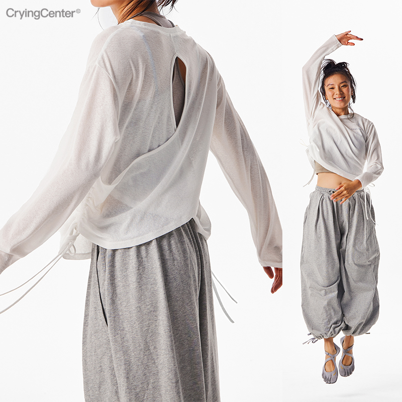 CryingCenter 竹节丝透气凉爽训练运动休闲长袖 哭喊中心