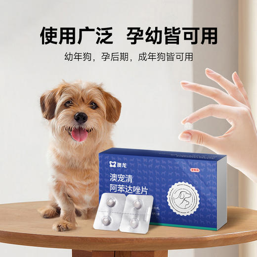 【新人专享】雷米高狗狗体内驱虫药粒清阿苯达唑片幼犬宠物打虫药猫咪驱虫（一盒4片） 商品图3