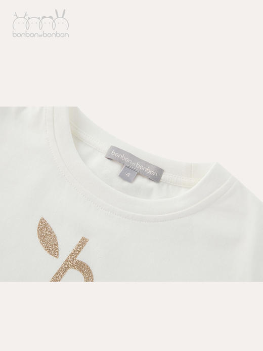 基础圆领烫金印打底衫 商品图2