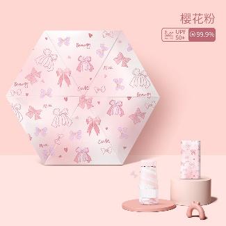 六折黑胶渐变蝴蝶结伞 商品图2