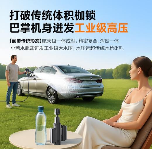 喜车友超mini航天级一体无线速洗机 创新一体式增压泵机 高压去污 两年质保（下单72小时发货） 商品图0
