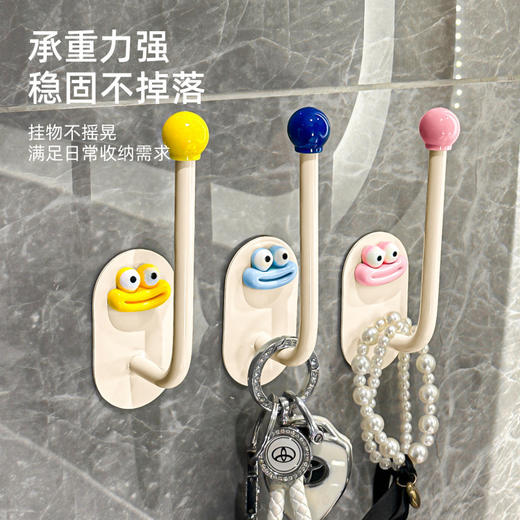 超值9.9到手三个！【收纳更实用，节省家居空间！】发圈发箍收纳架 家用发饰发夹皮筋头绳挂钩 浴室发绳首饰品收纳神器-QA 商品图0