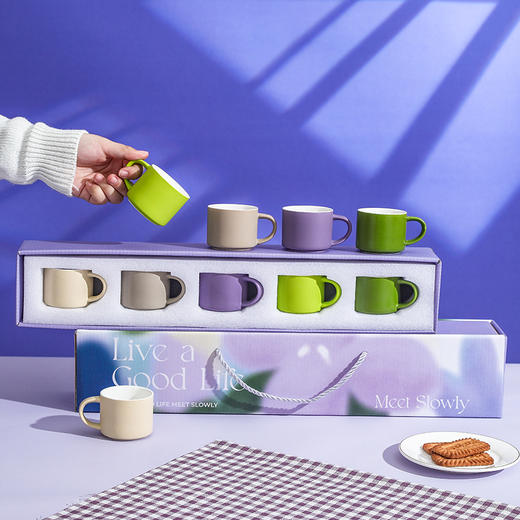 咖啡杯套装 🎁送礼不踩雷！高颜值陶瓷咖啡杯套装☕，专为女生设计的浪漫伴手礼，情侣必备💕 商品图0