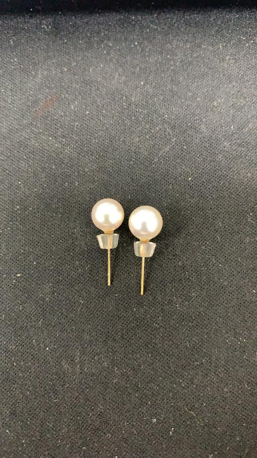 KIPB095477-A0-A0 周六福 18K金耳饰女淡水珍珠耳钉耳针玫瑰金优雅珍珠耳钉 商品图0