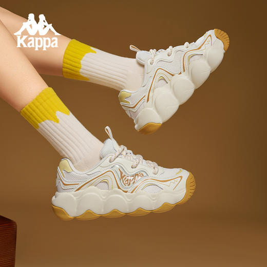 Kappa卡帕背靠背老爹鞋女款新款厚底透气面包鞋百搭休闲运动鞋女K0F65MC68 商品图0