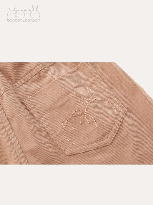 可爱娃娃头绣花阔腿裤 商品图4