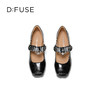 Dfuse迪芙斯2025秋季新款一字带心形扣单鞋方头铆钉玛丽珍鞋芭蕾鞋DFD3111030 商品缩略图14