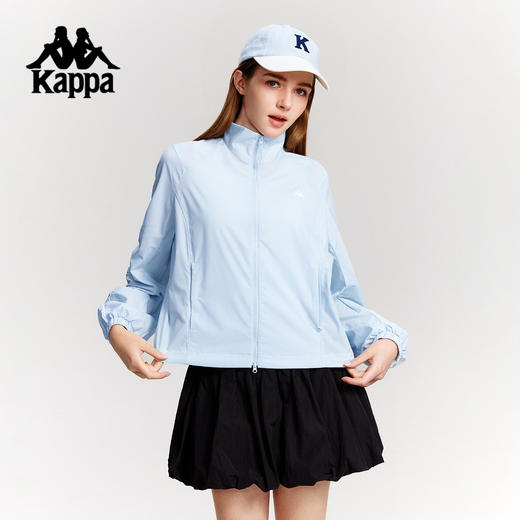 Kappa卡帕背靠背运动外套女款2025新款夏季薄款立领休闲夹克上衣K0F62JJ40 商品图4