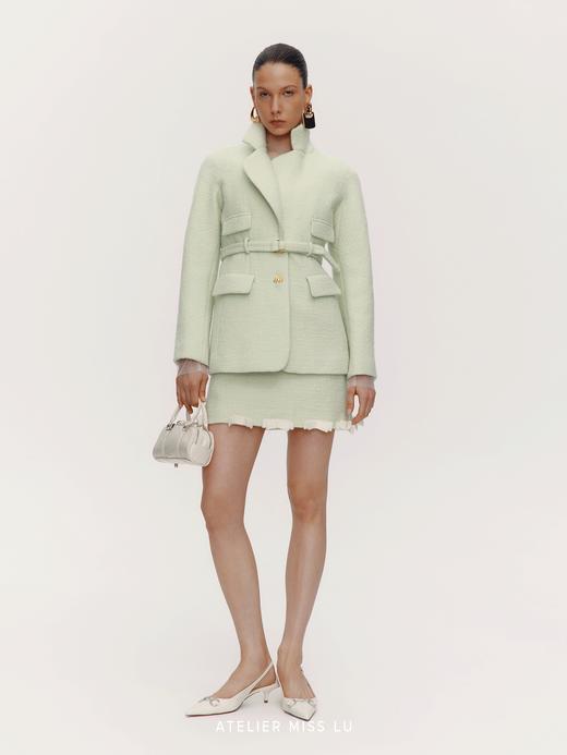 【普罗旺斯风吟】圆肩设计复古翻领造型绵羊毛西装外套 商品图3