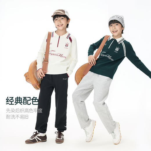 onmygame【空气羊毛】男女童卫衣学院风针织衫亲肤保暖25秋季新款 商品图3
