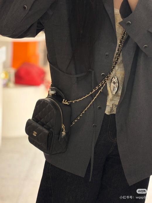 D072435新款小容量 可爱荔枝牛皮双肩背包 单肩包 商品图5