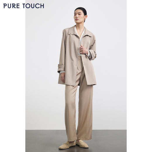 PURE TOUCH春秋春秋季百搭长袖风衣防风保暖通勤必备 商品图1