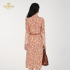 乔万尼新品X型提花V领设计真丝连衣裙ED2E500 商品缩略图4