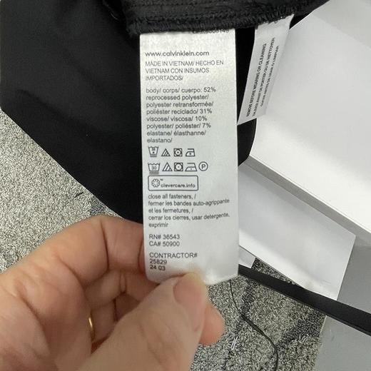 Calvin Klein/CK 男士春秋纯色弹力通勤百搭松紧腰直筒长裤 商品图4