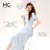 mc2方领拼接连衣裙女装夏季新款收腰下摆假两件中长款裙子时尚 商品缩略图1
