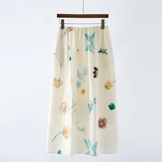 「自」全新升级【铂金会员247/天猫329/差价82】(93241)洛诗琳气质蚕丝混纺半身裙2025夏季度假风水彩印花裙女 商品图4