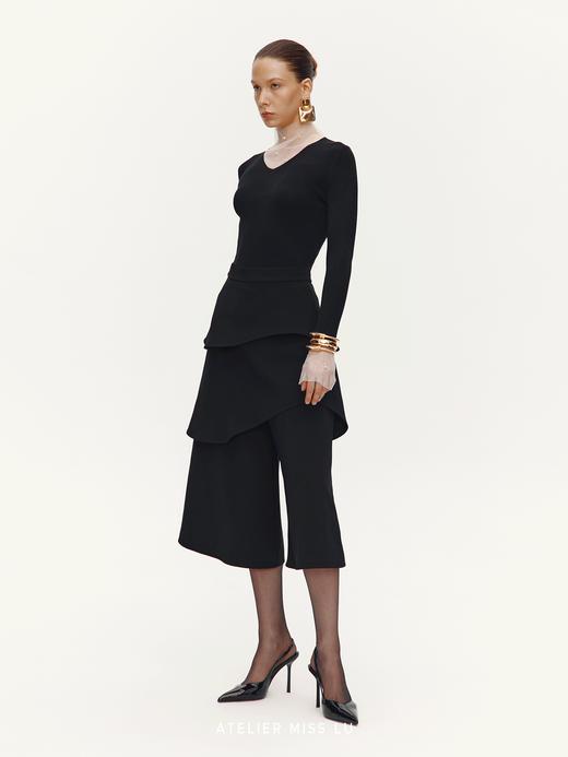 【夜雾梦境】多层次裁片拼接造型七分裙裤 商品图1