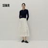 森马半身裙女高腰松紧腰宽松A字塔裙优雅显高秋花边长裙温柔甜美 商品缩略图0