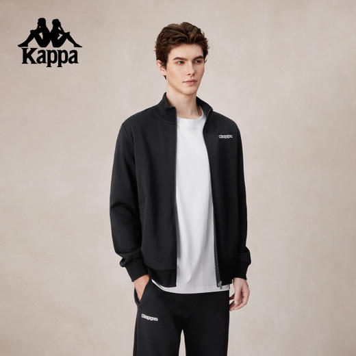 Kappa卡帕背靠背运动外套男2025新款春秋款休闲翻领夹克复古上衣K0F52WK30 商品图2