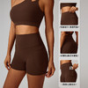 跃牌【轻匀系列】2025夏季速干裸感运动短裤高腰紧身瑜伽裤带口袋透气跑步健身短裤DK7102 商品缩略图2