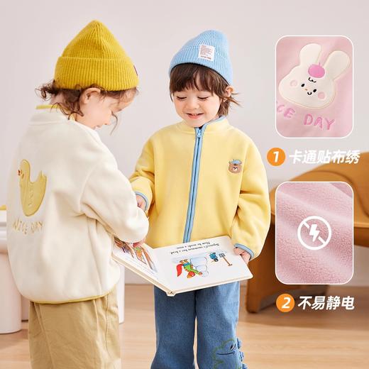 嘟嘟家 宝宝外套秋新款儿童上衣奥利绒女童秋装洋气男童童装长袖 商品图2