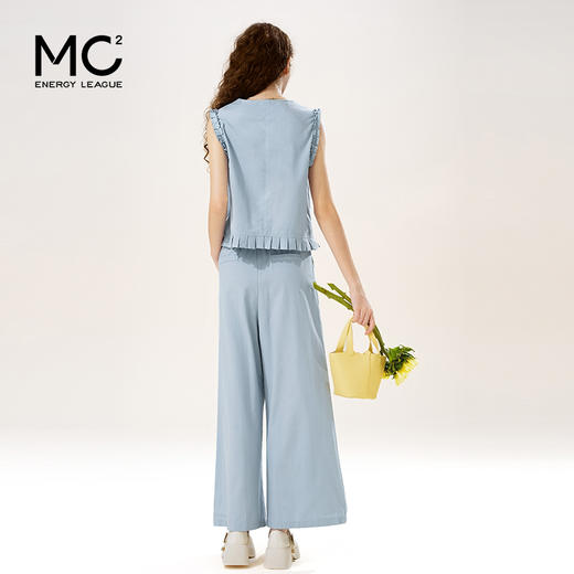 mc2花边袖上衣配阔腿套装女装夏季新款宽松休闲时尚洋气好看 商品图3