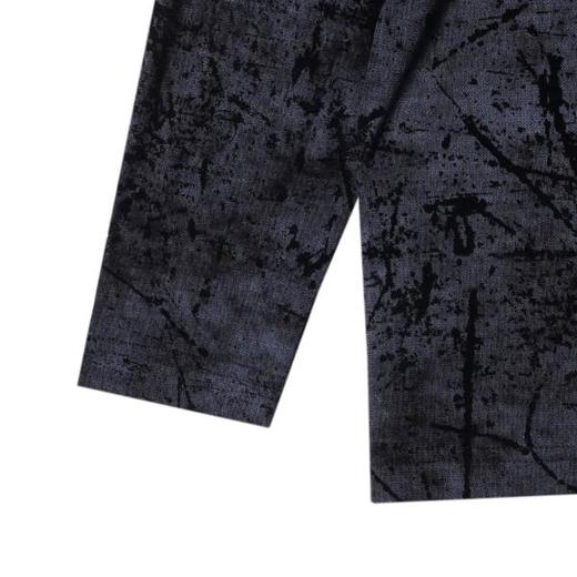 T4411SDSA夏季新款男士痞帅扎染植绒凌乱设计圆领长袖T恤亲肤百搭上衣 商品图4