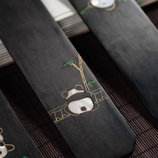 西泠文房紫光檀书签手工掐丝螺钿工艺熊猫书签中式古典文艺书签毕业生日教师节送外国友人伴手礼品 商品图1