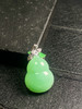 【FC0005】18K金镶嵌翡翠苹果绿葫芦吊坠 色甜均匀  完美精致 裸石尺寸：22.5*17.3*3.6mm 商品缩略图0