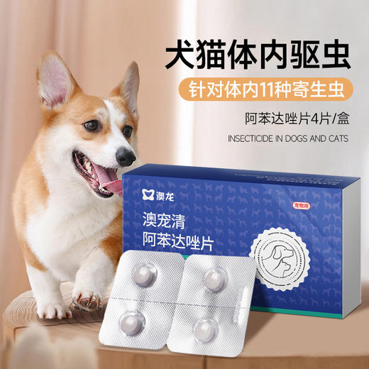 【新人专享】雷米高狗狗体内驱虫药粒清阿苯达唑片幼犬宠物打虫药猫咪驱虫（一盒4片） 商品图4