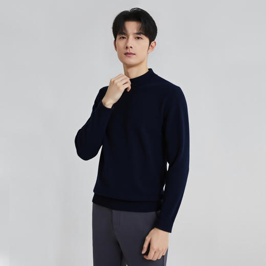 【100%绵羊毛】圣得西男士基础款型重磅羊毛衫2025秋季新款舒适百搭毛衣 商品图12