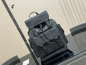 D072436男士双肩包牛皮 超高清五金logo标志背包