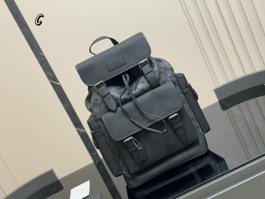 D072436男士双肩包牛皮 超高清五金logo标志背包 商品图0