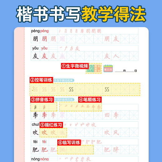 墨点小学生初中生暑假写字作业一年级上册同步练字二年级三四五六年级下册七八年级上册硬笔书法练字本暑假预习复习计划每日一练 商品图3