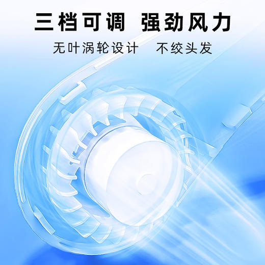 【佩戴无感🔥夏日降温神器来袭！】挂脖风扇💨无叶设计不绞发，佩戴无感轻松凉爽❄珍珠白&暗夜绿，三档强劲风力随心调节✨ 商品图2