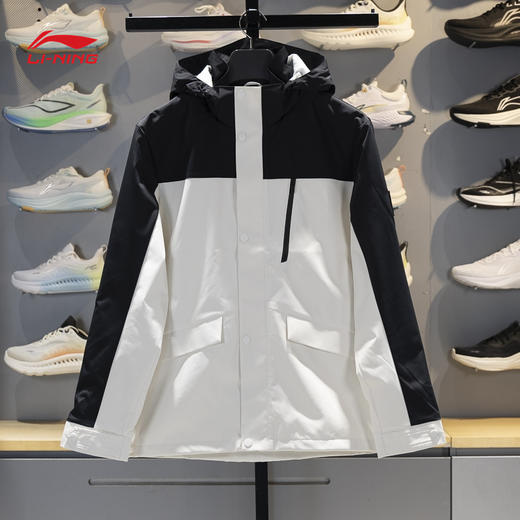 李宁运动风衣男子2025秋新款团购系列防泼水梭织连帽外套AFDVC63 商品图4