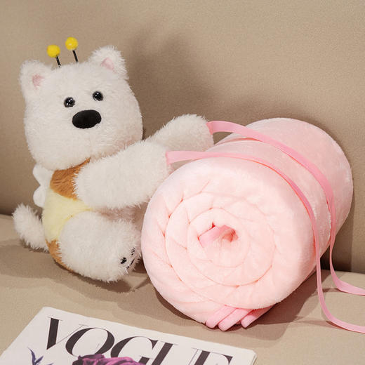 自然醒西高地立体玩偶卷毯午睡神器办公室披肩空调盖毯小被子学生午休QYL 商品图11